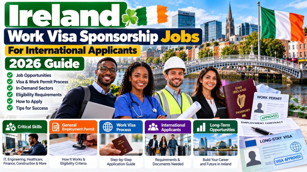Ireland Work Visa Sponsorship Jobs for International Applicants: 2026 Guide · YusloveBlog