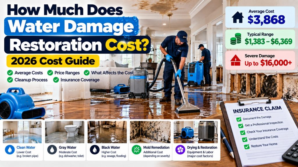 How Much Does Water Damage Restoration Cost? 2026 Guide · YusloveBlog