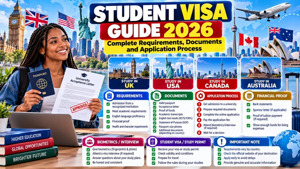 Student Visa Guide 2026: Complete Requirements, Documents and Application Process · YusloveBlog
