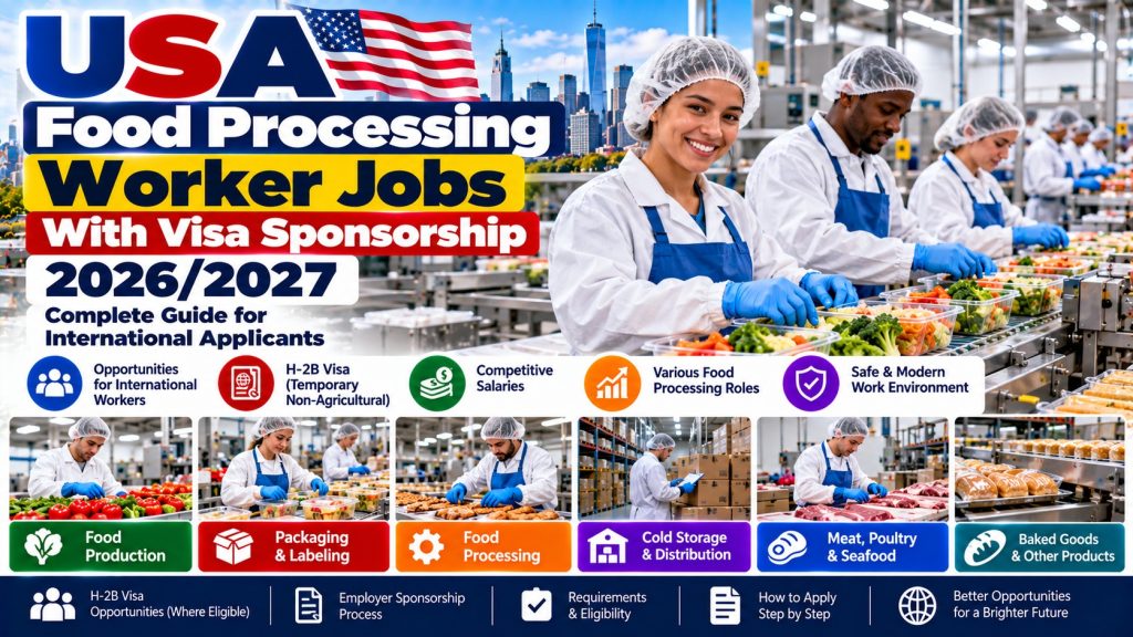 Food Processing Worker Jobs in the USA with Visa Sponsorship 2026/2027 – Complete Guide for International Applicants · YusloveBlog