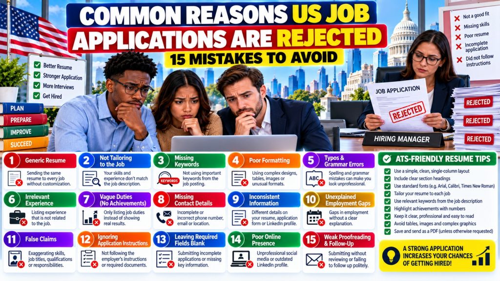 Common Reasons US Job Applications Are Rejected: 15 Mistakes to Avoid · YusloveBlog