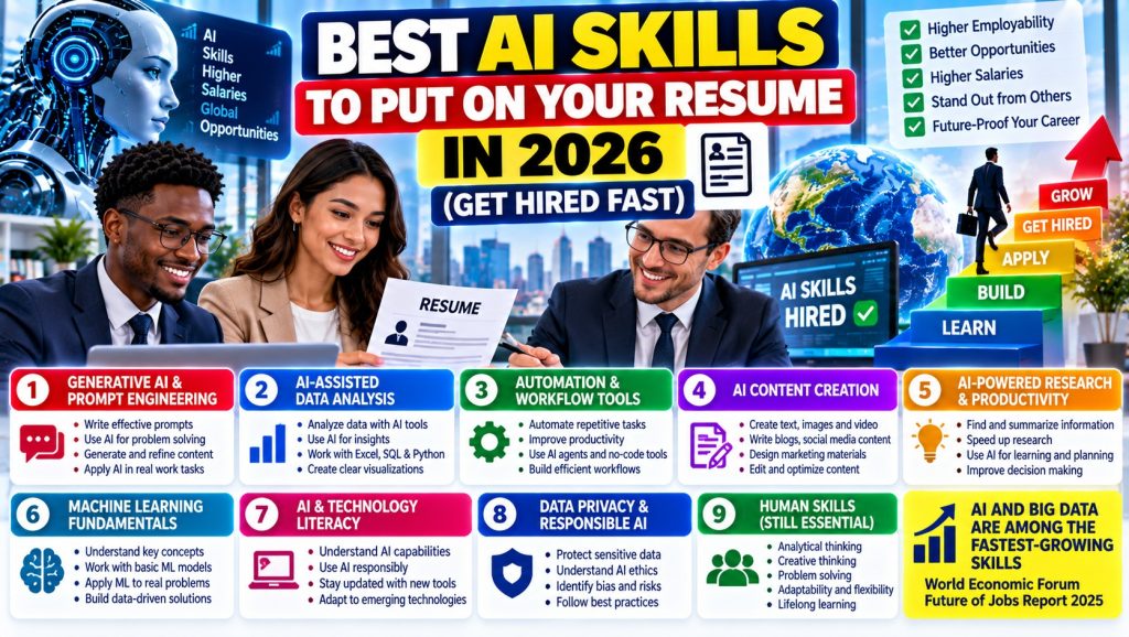 Best AI Skills to Put on Your Resume in 2026 (Get Hired Fast) · YusloveBlog